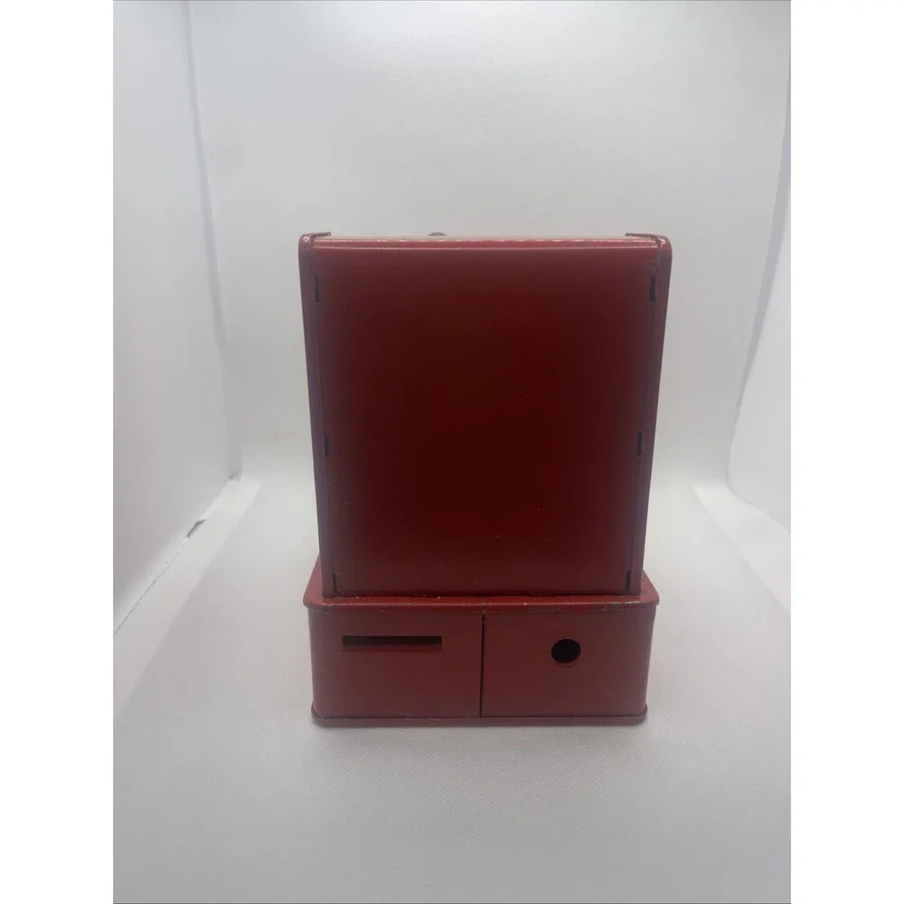VINTAGE METAL Bank-UNCLE SAM'S  3-COIN Register Bank RED